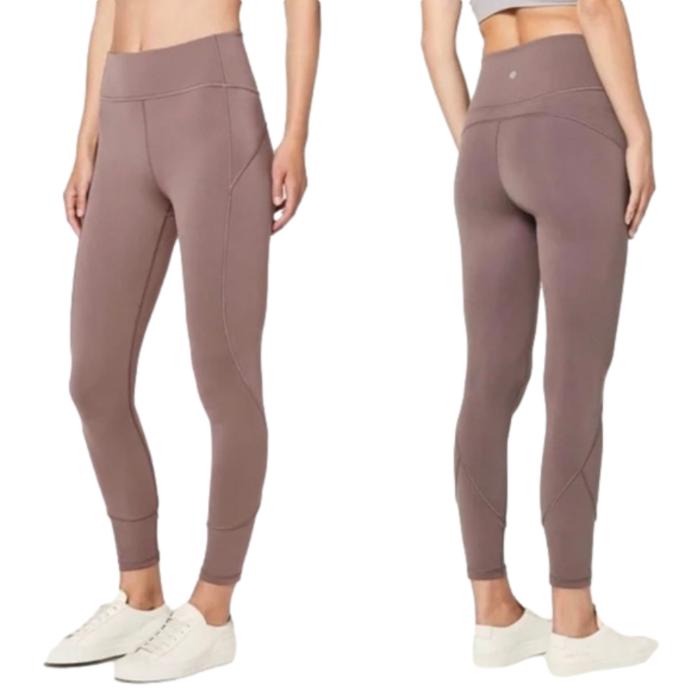 Lululemon In Movement Lavender Gray Leggings 25”